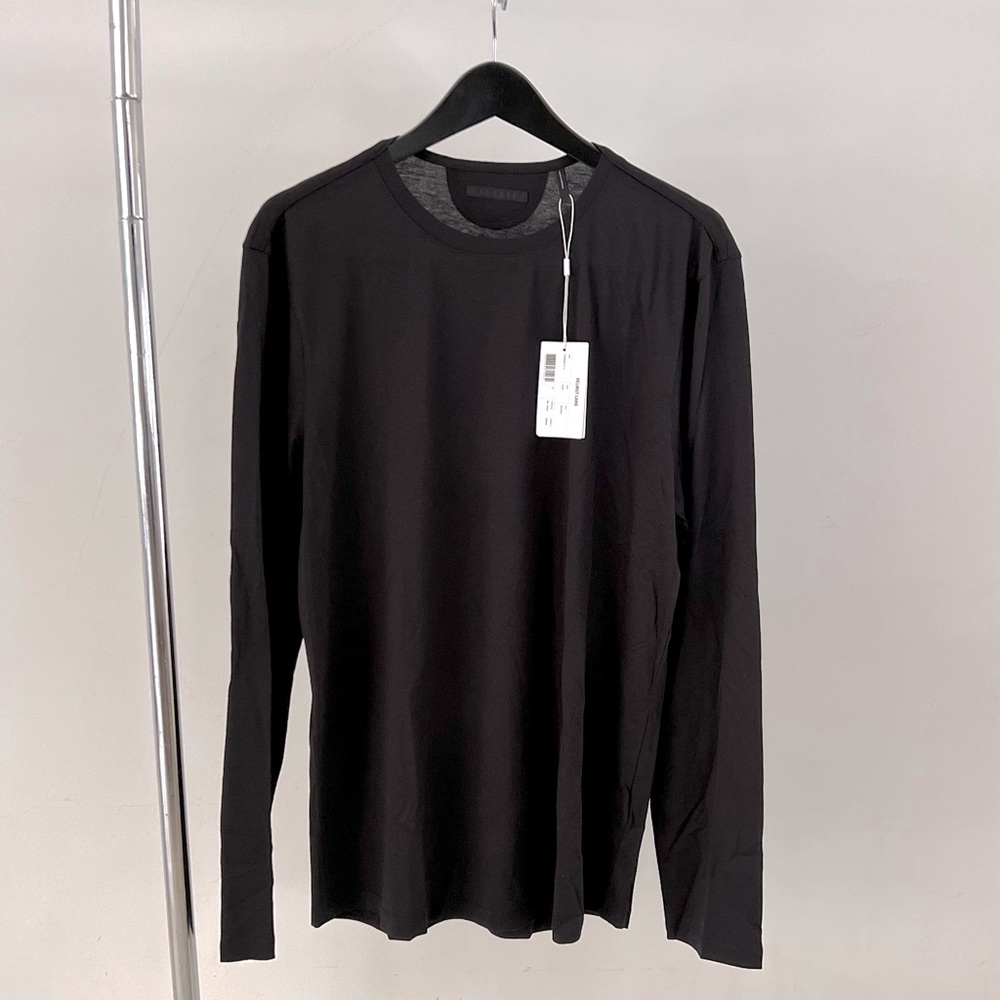 NWT - Helmut Lang Finest Standard Long Sleeve Tee in Black - Size XL